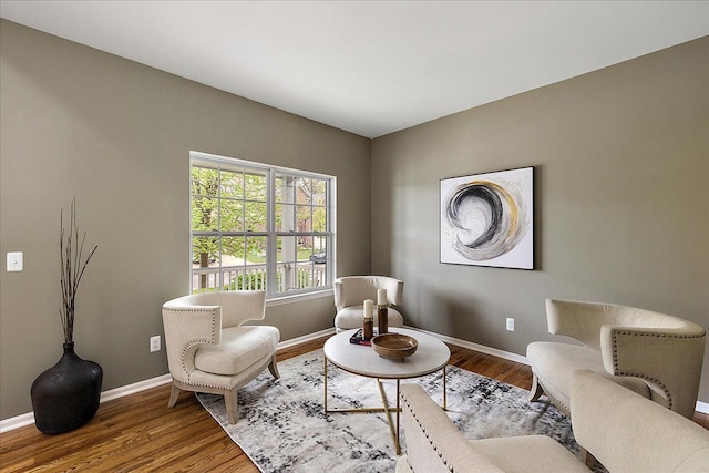 29816 Trailwood Dr, Warren, MI 48092 - sitting room with baseboards and wood finished floors