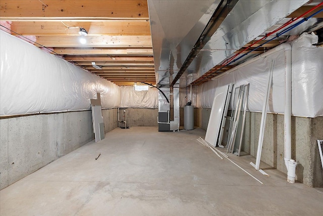 29816 Trailwood Dr, Warren, MI 48092 - unfinished basement with gas water heater and heating unit