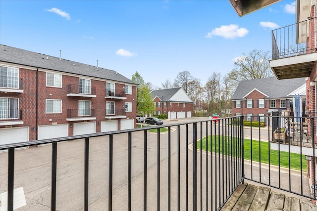 balcony with a residential view