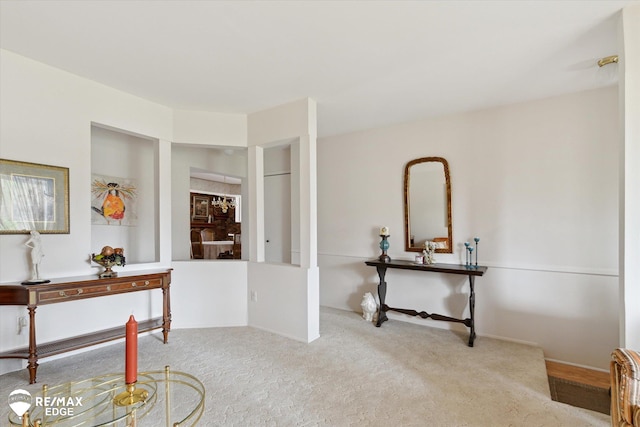 interior space featuring carpet floors
