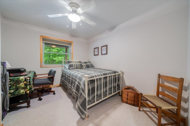4335 Kings Corner Rd, Glennie, MI 48737 - bedroom featuring carpet floors and ceiling fan