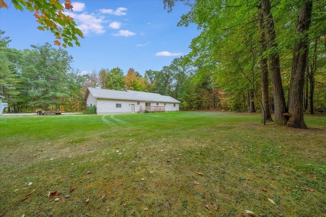 4335 Kings Corner Rd, Glennie, MI 48737 - view of yard featuring a wooden deck