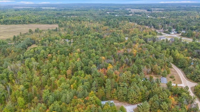 4335 Kings Corner Rd, Glennie, MI 48737 - birds eye view of property with a forest view