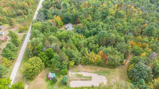 4335 Kings Corner Rd, Glennie, MI 48737 - drone / aerial view featuring a wooded view