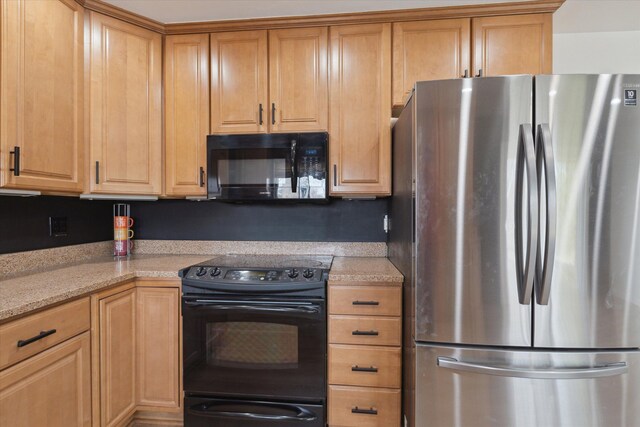 711 Sylvanwood Dr, Troy, MI 48085 - kitchen with light countertops and black appliances