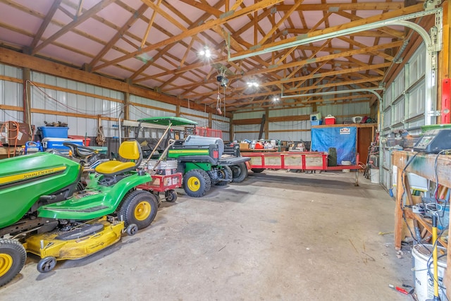 8531 S Waldron Rd, Pittsford, MI 49271 - garage with metal wall
