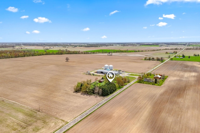 8531 S Waldron Rd, Pittsford, MI 49271 - drone / aerial view featuring a rural view
