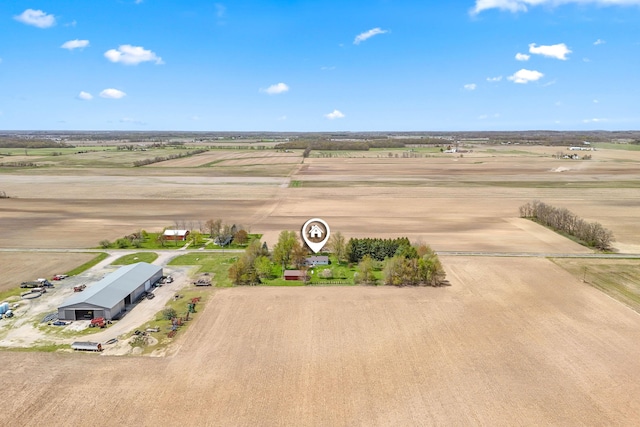8531 S Waldron Rd, Pittsford, MI 49271 - birds eye view of property with a rural view