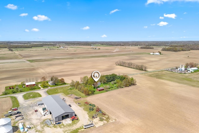 8531 S Waldron Rd, Pittsford, MI 49271 - birds eye view of property featuring a rural view