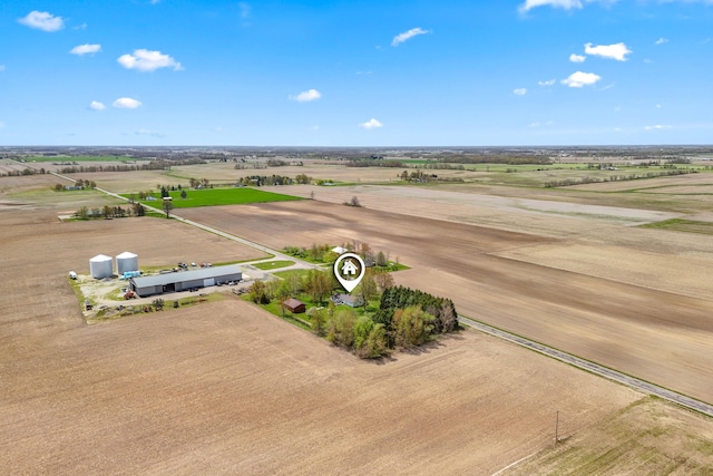 8531 S Waldron Rd, Pittsford, MI 49271 - drone / aerial view featuring a rural view