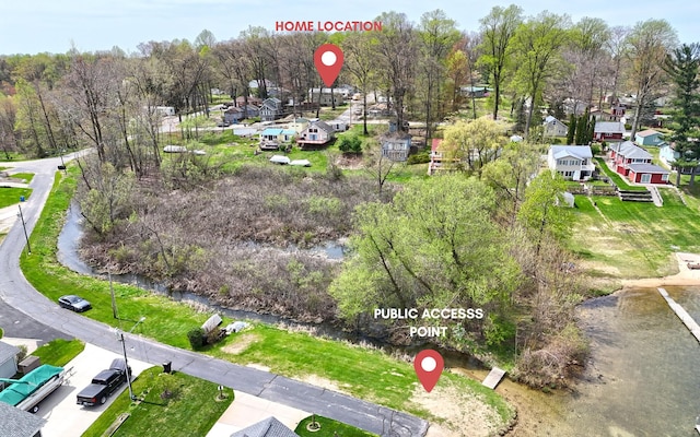 bird's eye view with a residential view