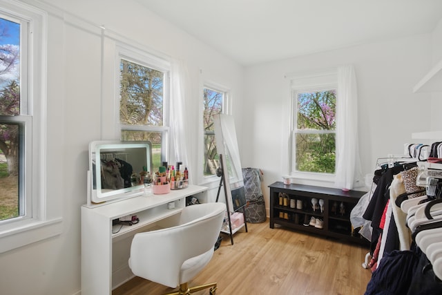 bedroom featuring wood finished floors