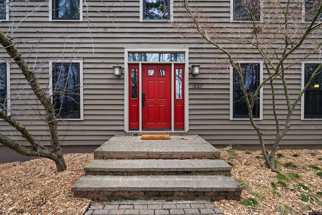 view of doorway to property