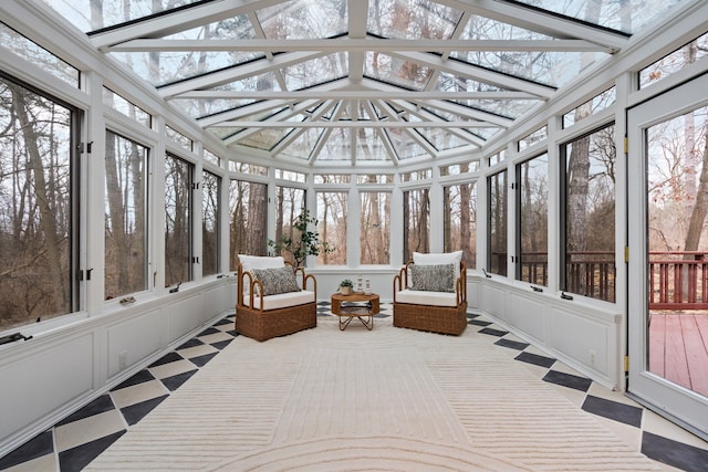 view of sunroom / solarium