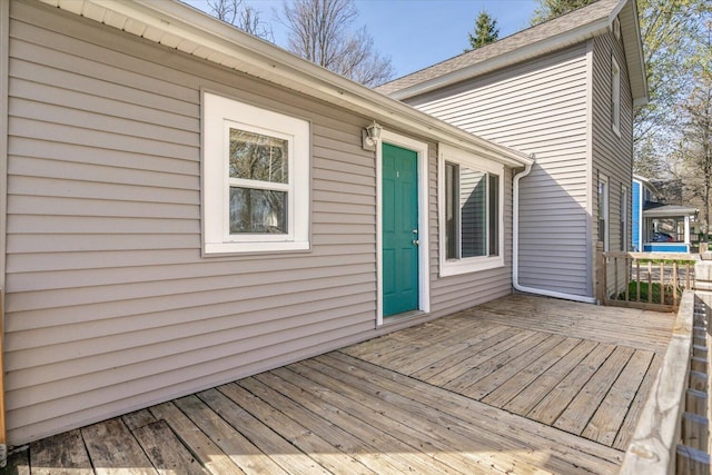 view of wooden deck