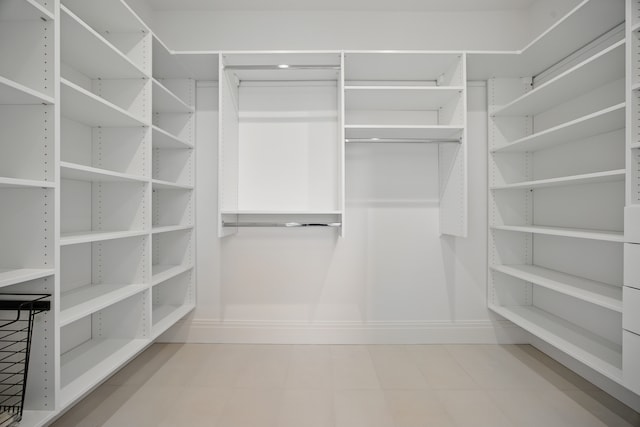 view of walk in closet