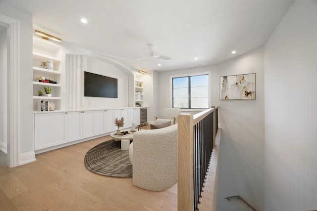 3281 Chickering Ln, Bloomfield Hills, MI 48302 - living room featuring light wood-style floors, recessed lighting, and baseboards
