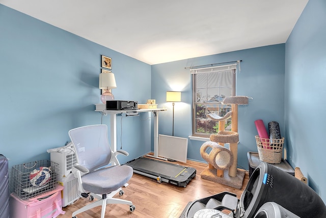 office featuring wood finished floors