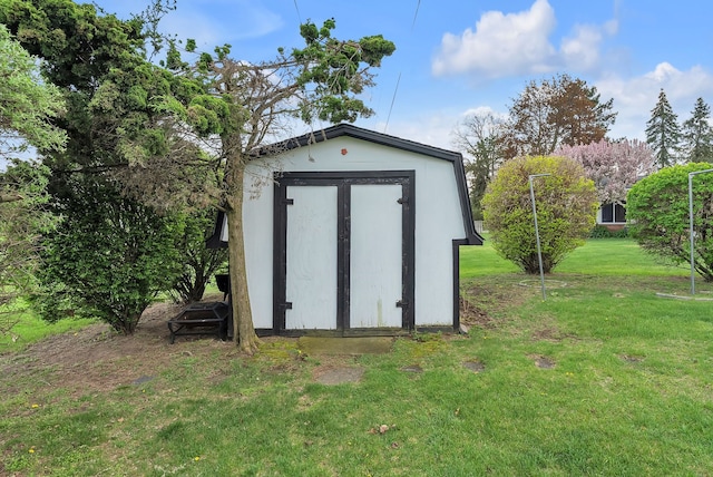 view of shed