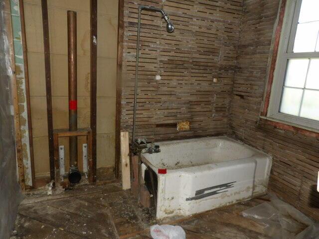 bathroom with a tub