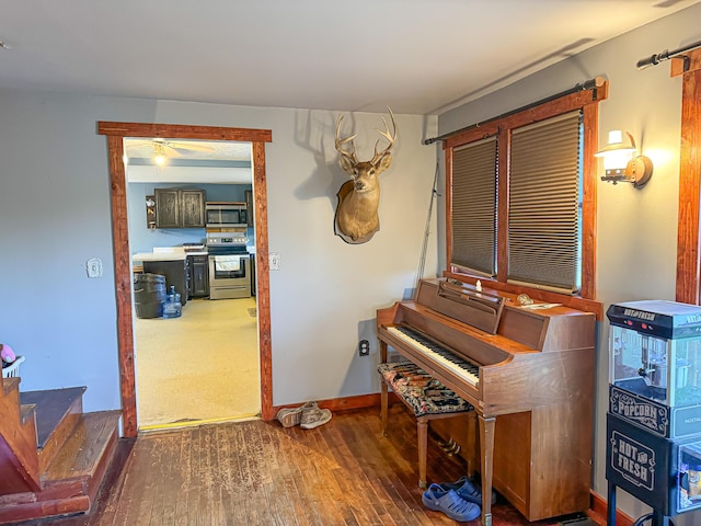 50002 M 51 N, Dowagiac, MI 49047 - interior space featuring baseboards, a ceiling fan, and wood finished floors