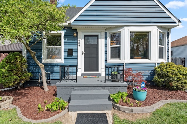 view of exterior entry