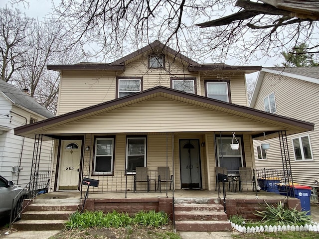 view of front of house with covered porch