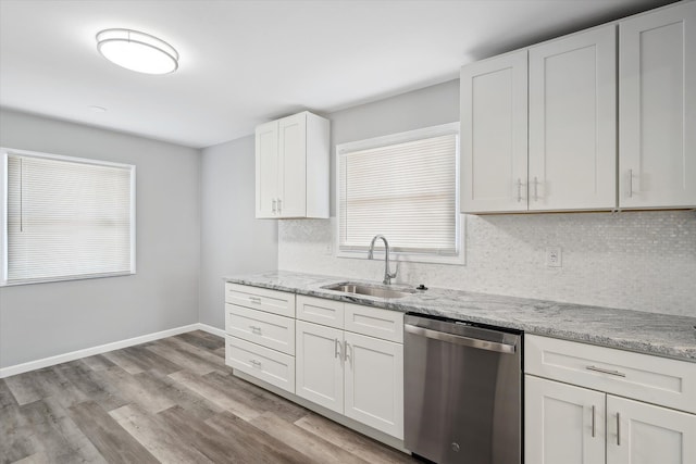 9119 Seminole, Redford, MI 48239 - kitchen with light wood-type flooring, a sink, dishwasher, and tasteful backsplash