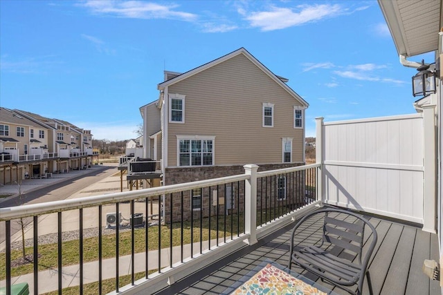balcony featuring a residential view