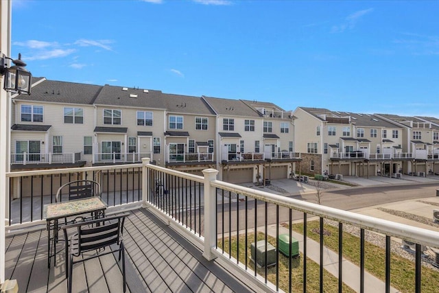 balcony featuring a residential view