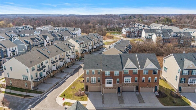 bird's eye view featuring a residential view