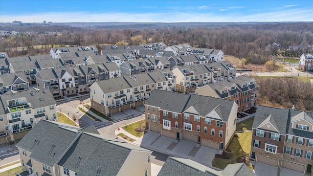 drone / aerial view featuring a residential view