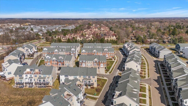 bird's eye view with a residential view