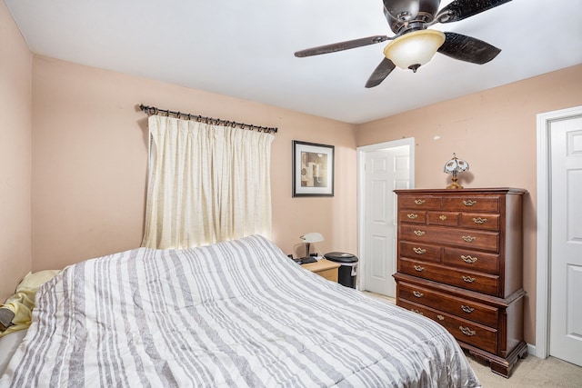 5184 Denwood St, Waterford, MI 48327 - bedroom featuring a ceiling fan and light colored carpet