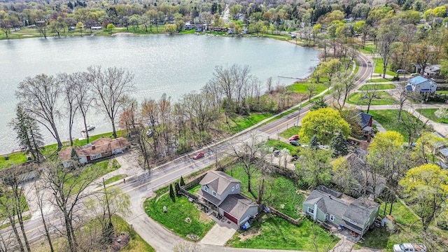 5184 Denwood St, Waterford, MI 48327 - aerial view with a water view and a residential view