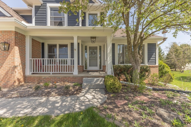 3941 Steamboat Ct, Ann Arbor, MI 48108 - property entrance with a porch and brick siding