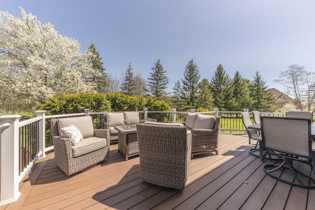 3941 Steamboat Ct, Ann Arbor, MI 48108 - deck featuring outdoor dining area and an outdoor living space
