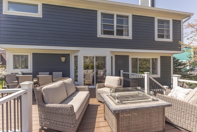 3941 Steamboat Ct, Ann Arbor, MI 48108 - deck with an outdoor living space and outdoor dining space