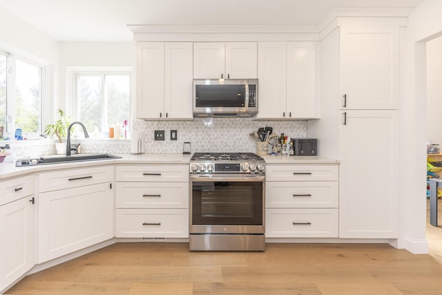 3941 Steamboat Ct, Ann Arbor, MI 48108 - kitchen with backsplash, stainless steel appliances, a sink, and light countertops