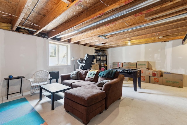 view of basement