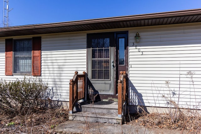 view of doorway to property