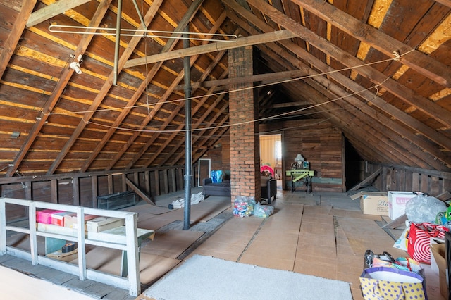 view of attic