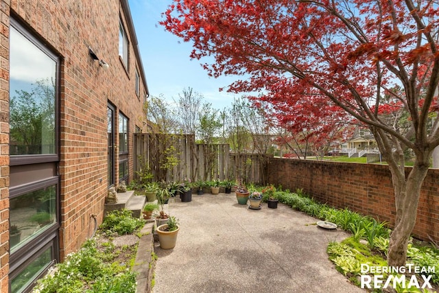 view of patio / terrace featuring a fenced backyard