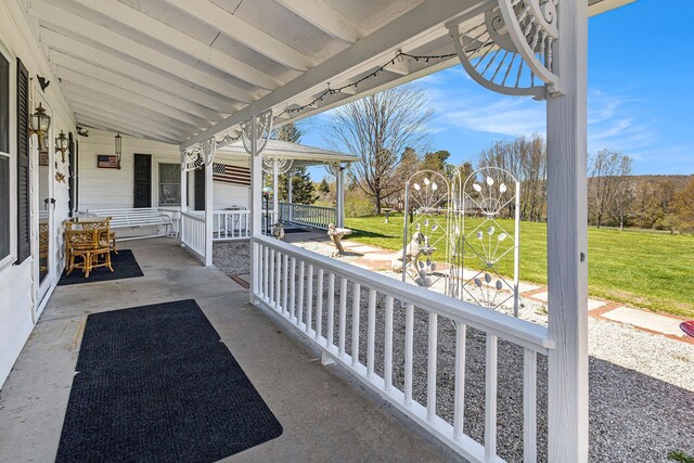 3121 Grace Rd, Frankfort, MI 49635 - view of patio with covered porch