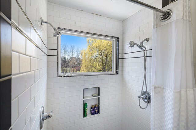 3121 Grace Rd, Frankfort, MI 49635 - bathroom with tiled shower