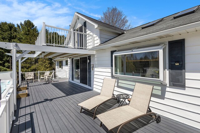 3121 Grace Rd, Frankfort, MI 49635 - view of wooden terrace