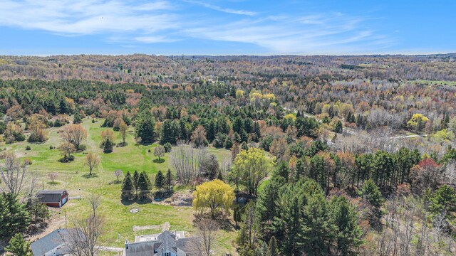 3121 Grace Rd, Frankfort, MI 49635 - aerial view of property's location featuring a forest