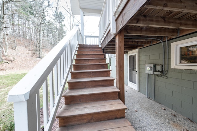view of stairs