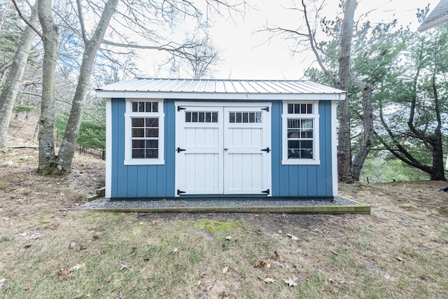 view of shed