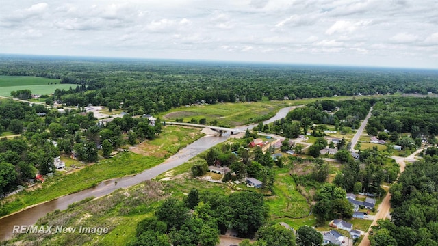 bird's eye view featuring a view of trees